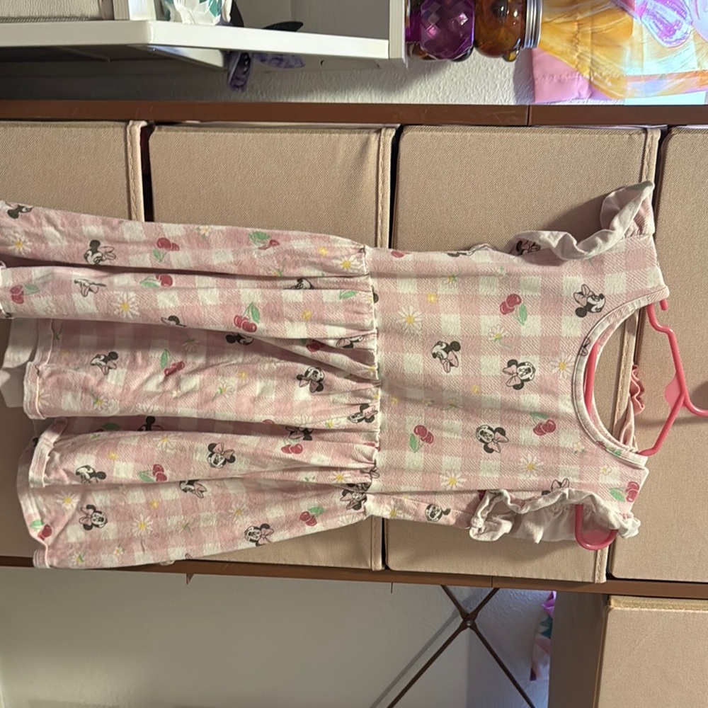 Pink Disney Dress with Minnie Mouse Print